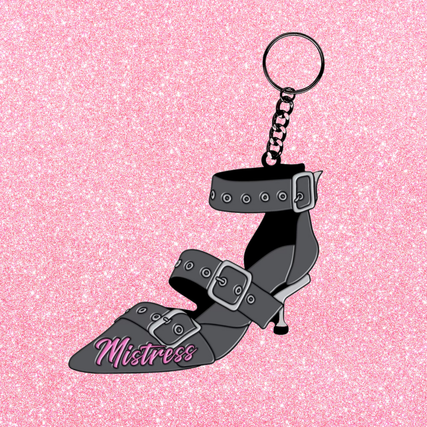 KITTEN HEEL ENAMEL KEYCHAIN